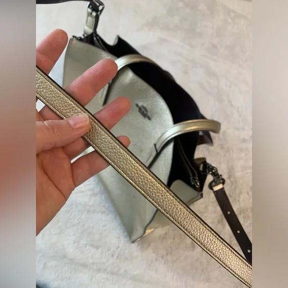 Coach 31037 Platinum Metallic Charlie Carryall